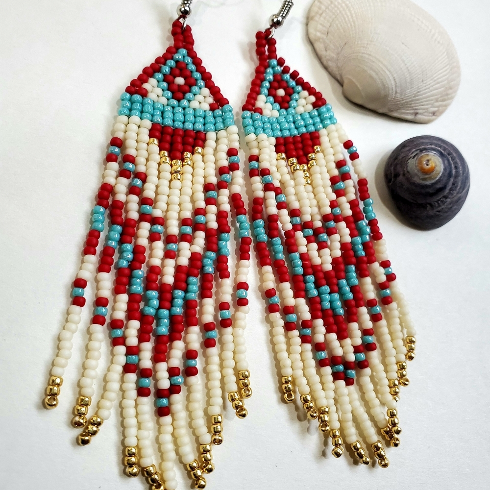 Seed bead earrings